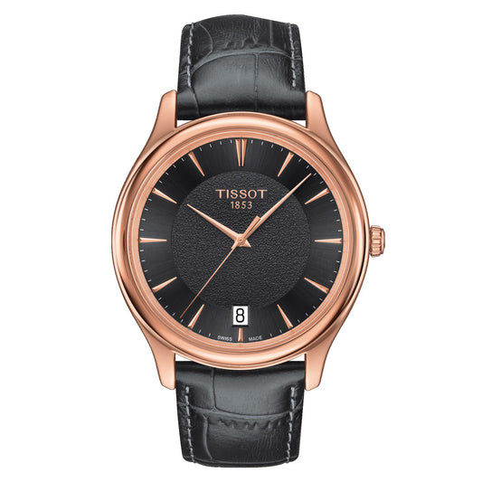 Tissot Fascination 18K Gold (Leather, Grey) Indexes