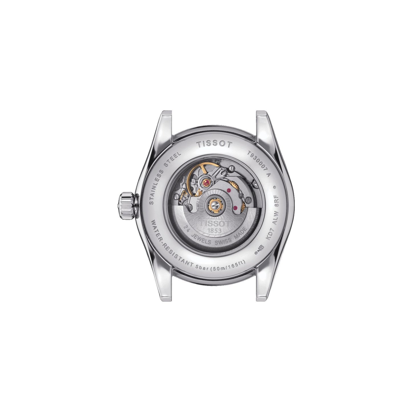 Tissot T-My Lady Automatic 18K Gold Bezel (Leather, White) Indexes