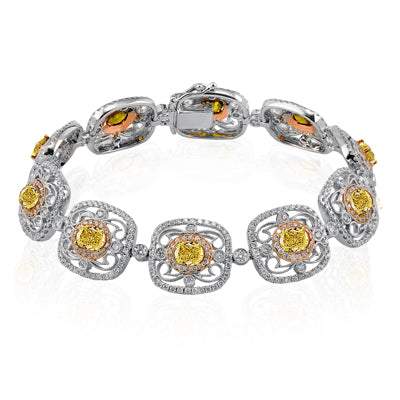 Simon G. Color Bracelet 18k Gold (Rose, White, Yellow) 6.18 ct Diamond