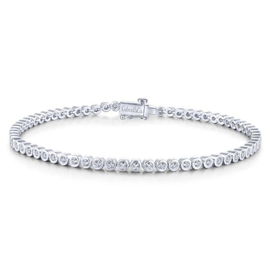 Gabriel & Co. 14k White Gold Lusso Diamond Tennis Bracelet
