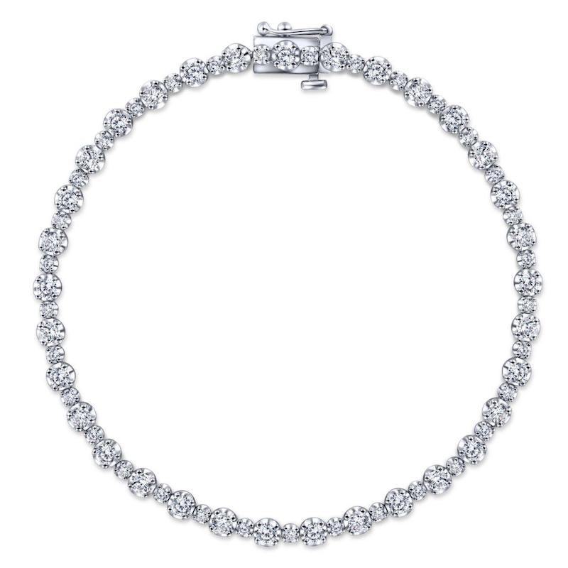 Gabriel & Co. 14k White Gold Lusso Diamond Tennis Bracelet