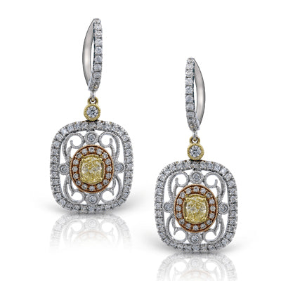 Simon G. Earring 18k Gold (Rose, White, Yellow) 1.03 ct Diamond