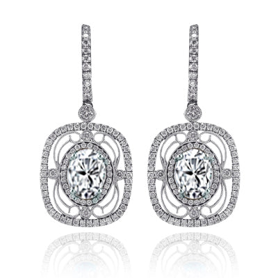Simon G. Color Earring 18k Gold (White) 1 ct Diamond