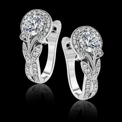 Simon G. Earring 18k Gold (White) 0.21 ct Diamond