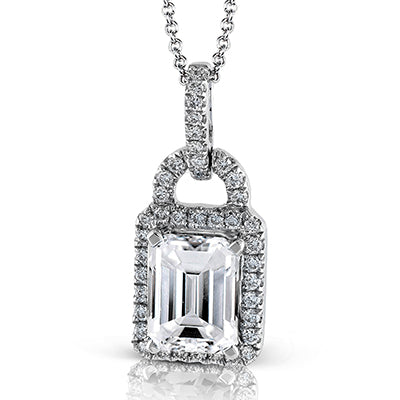 Simon G. Color Pendant 18k Gold (White) 0.23 ct Diamond