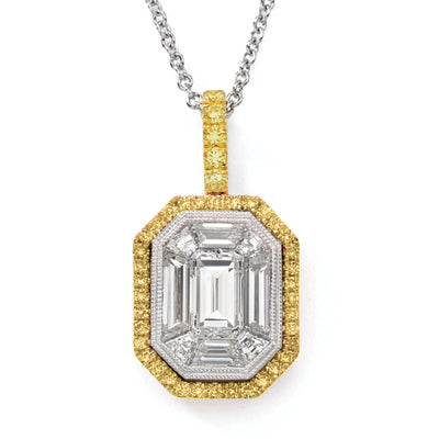 Simon G. Pendant 18k Gold (White, Yellow) 1.16 ct Diamond
