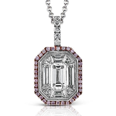 Simon G. Pendant 18k Gold (Rose, White) 1.16 ct Diamond