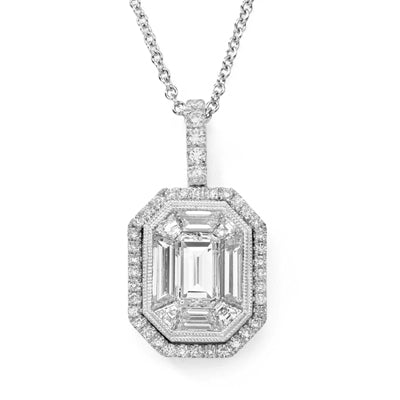 Simon G. Pendant 18k Gold (White) 1.16 ct Diamond