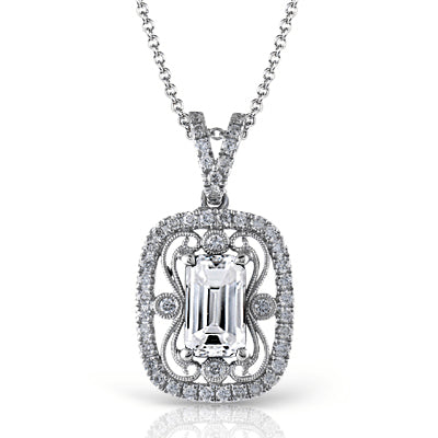 Simon G. Color Pendant 18k Gold (White) 0.26 ct Diamond