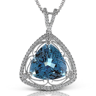 Simon G. Color Pendant 18k Gold (White) 0.42 ct Diamond