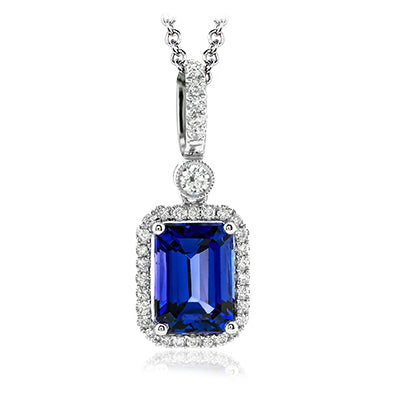 Simon G Fashion Color Pendant In 18K Gold (White)