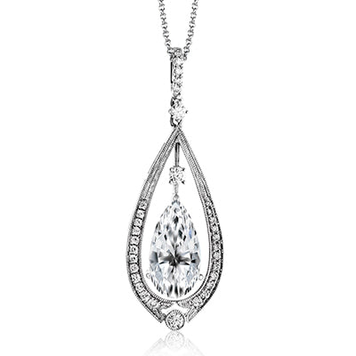 Simon G. Color Pendant 18k Gold (White) 0.32 ct Diamond