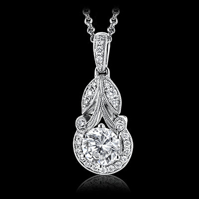 Simon G. Pendant 18k Gold (White) 0.16 ct Diamond