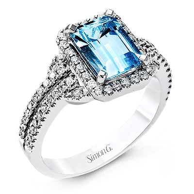 Simon G Fashion Color Ring In 18K Gold With Diamonds (White)