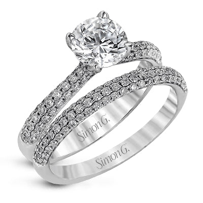 Simon G Bridal Round-Cut Engagement Ring & Matching Wedding Band In 18K Gold With Diamonds (White)