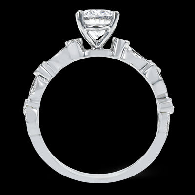 Simon G. Bridal Set 18k White Gold Oval Cut Engagement Ring
