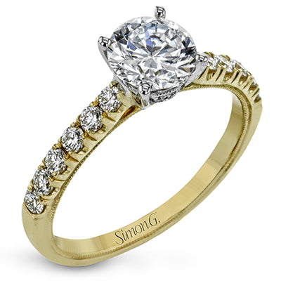 Simon G Bridal Round-Cut Engagement Ring In 18K Gold With Diamonds (Yellow)