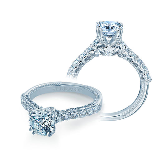 Verragio 14k White Gold Renaissance Straight Engagement Ring