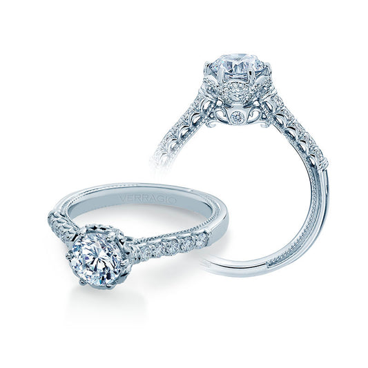 Verragio 14k White Gold Renaissance Straight Engagement Ring