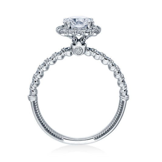 Verragio 14k White Gold Renaissance Halo Engagement Ring