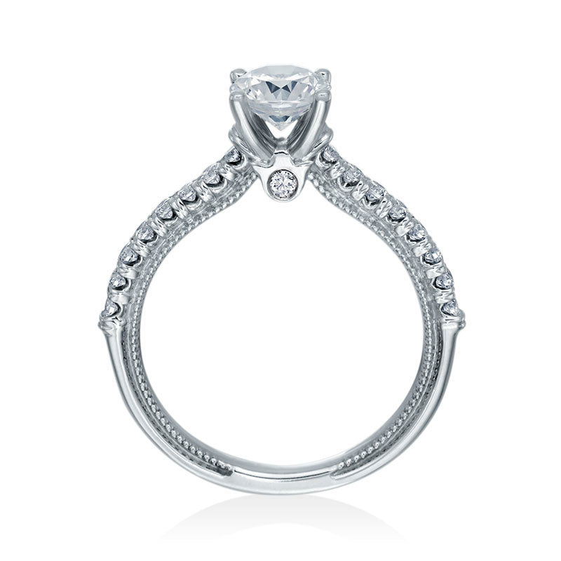 Verragio 14k White Gold Renaissance Straight Engagement Ring