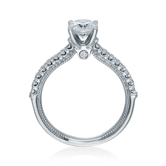 Verragio 14k White Gold Renaissance Straight Engagement Ring