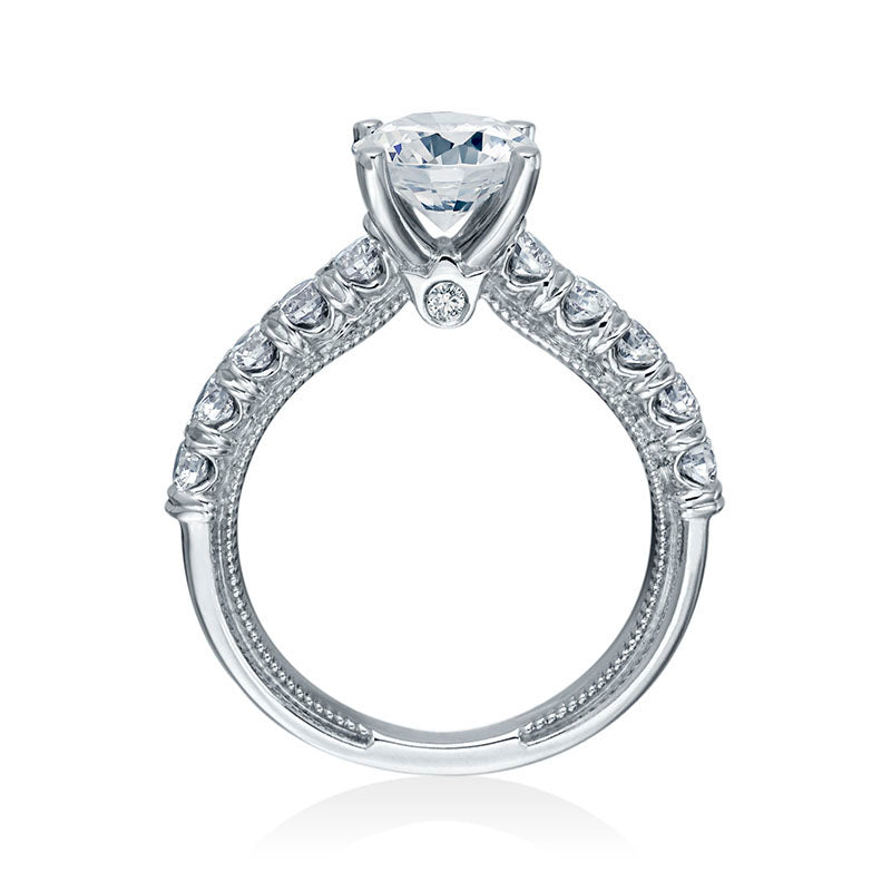 Verragio 14k White Gold Renaissance Straight Engagement Ring