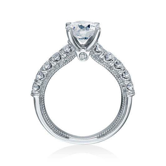 Verragio 14k White Gold Renaissance Straight Engagement Ring