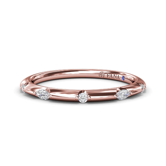 Fana Captivating Raindrop Diamond Wedding Band