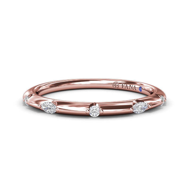 Fana Captivating Raindrop Diamond Wedding Band