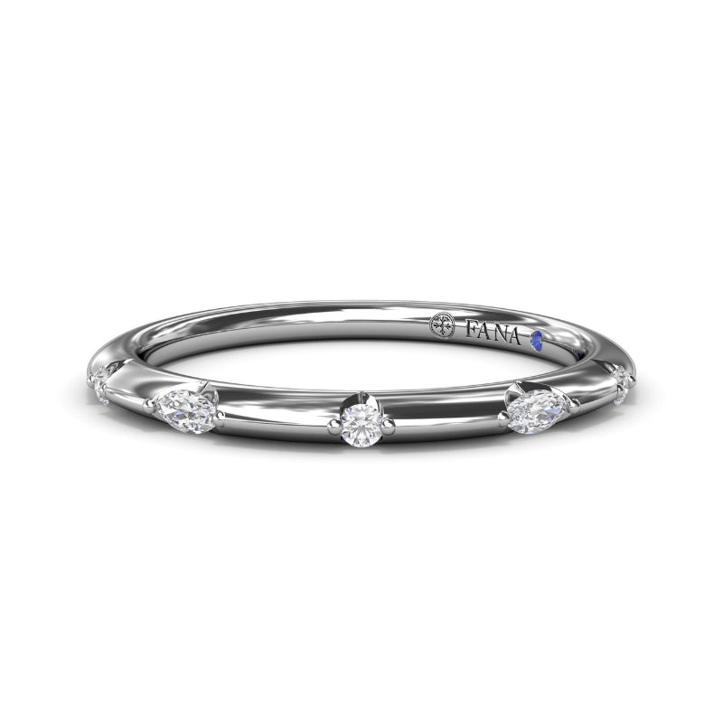 Fana Captivating Raindrop Diamond Wedding Band