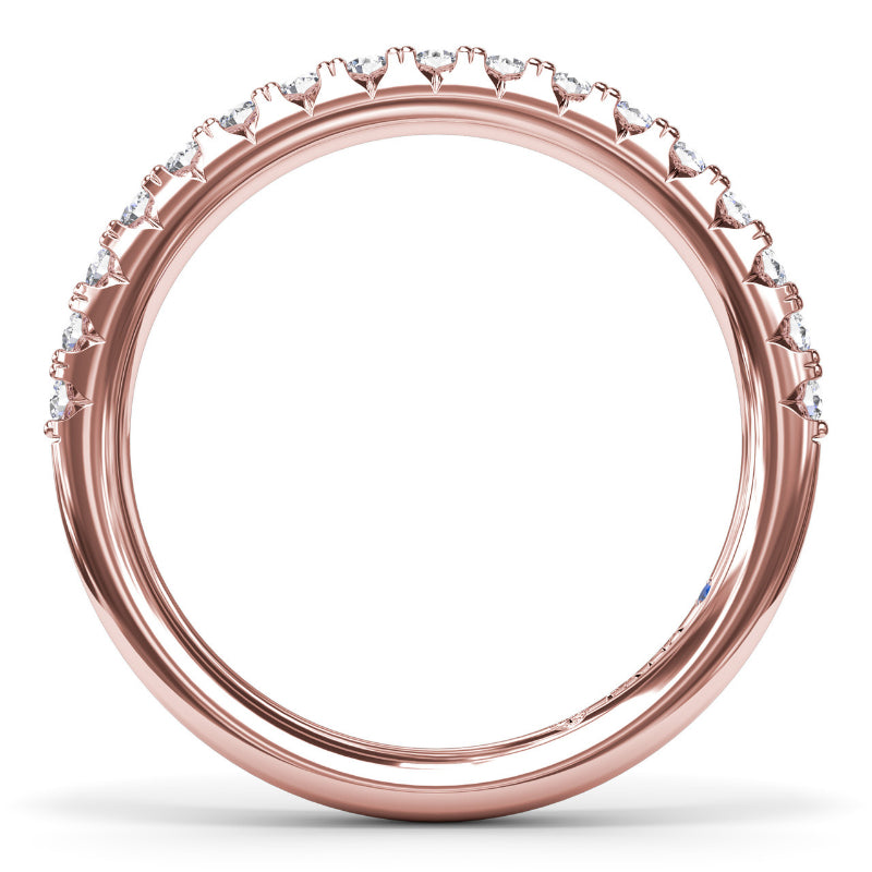 Fana Double Prong Diamond Wedding Band