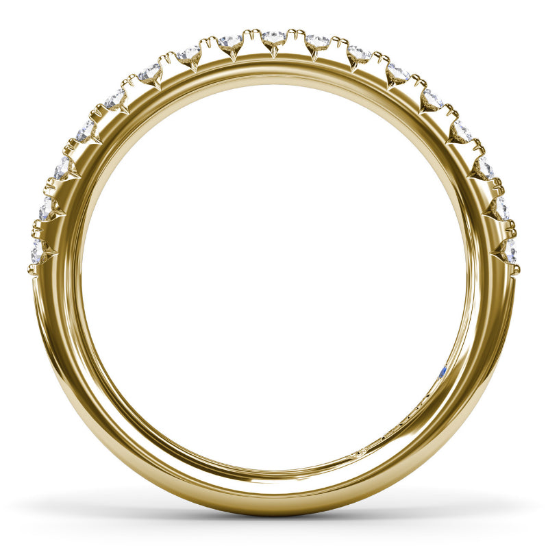 Fana Double Prong Diamond Wedding Band