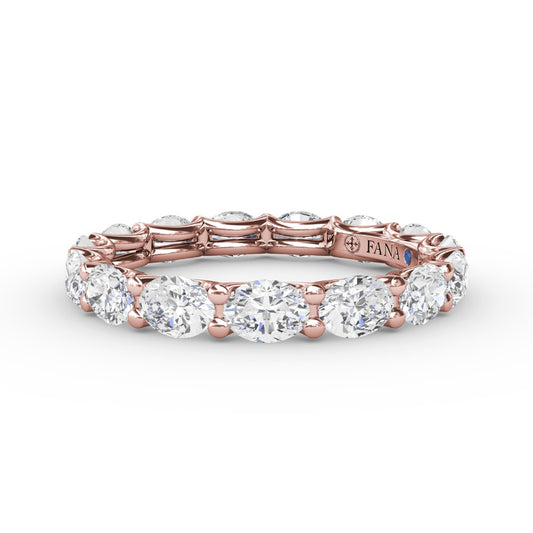 Fana Shared Prong Oval Eternity Band
