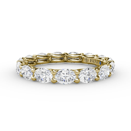 Fana Shared Prong Oval Eternity Band