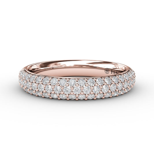 Fana Domed Diamond Pave Band