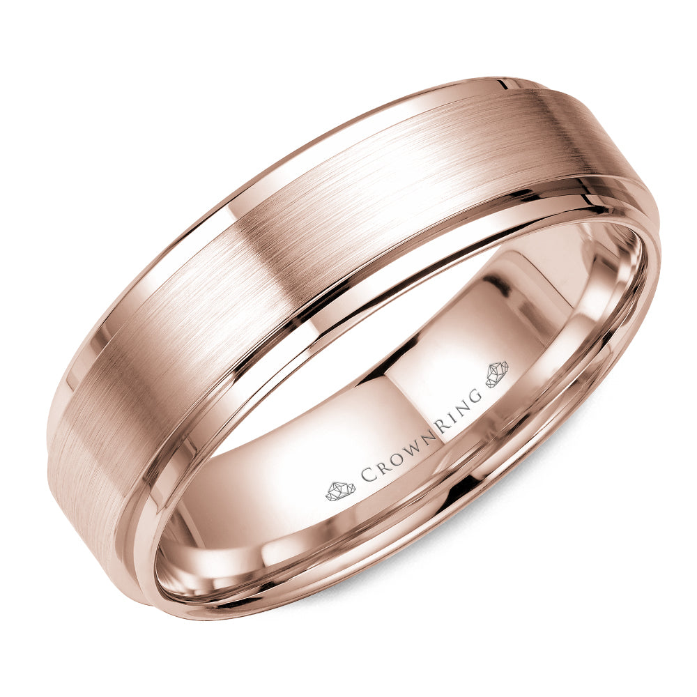 Crownring Wedding Band Rose Gold Classic 6.00mm