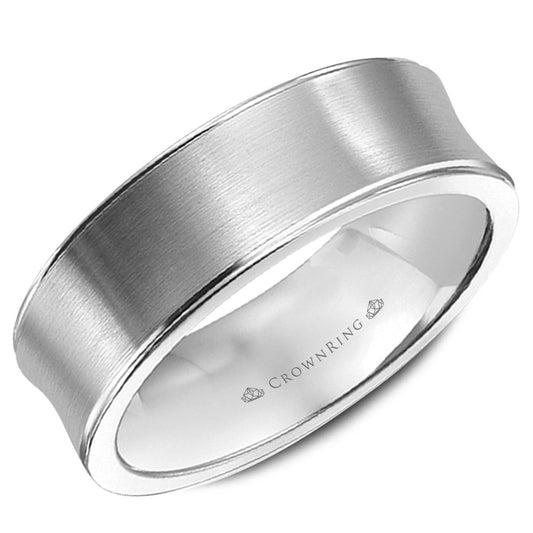 Crownring Wedding Band Platinum Classic 7.00mm