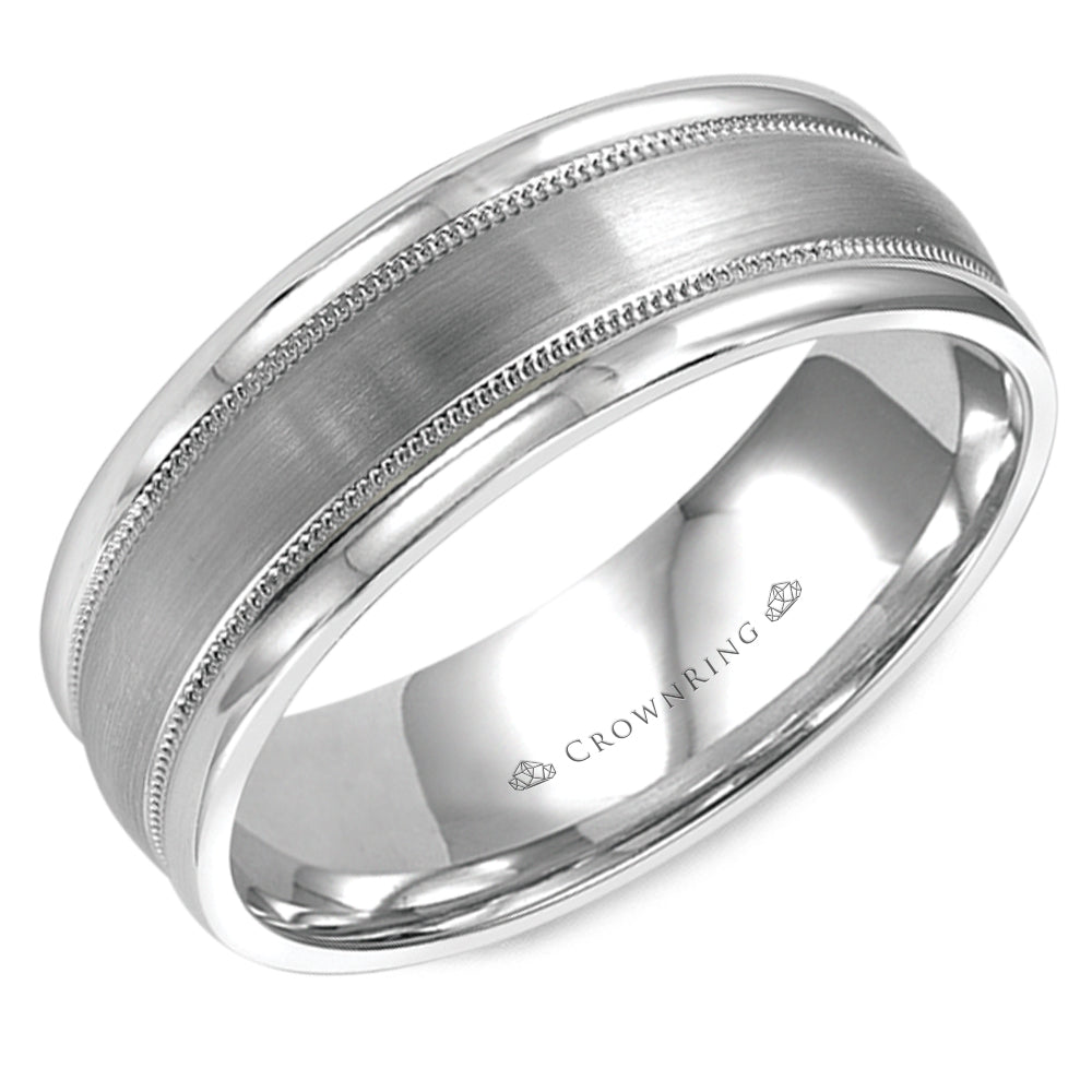 Crownring Wedding Band Platinum Classic 7.00mm