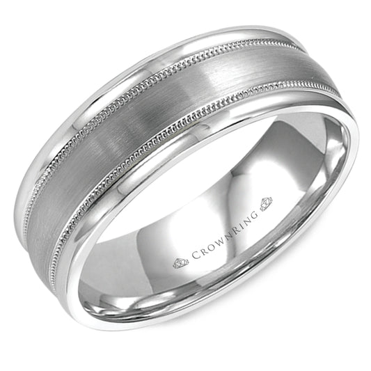 Crownring Wedding Band Platinum Classic 7.00mm