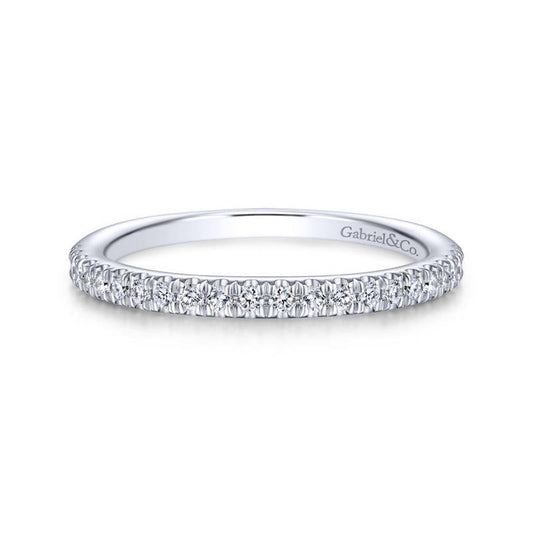 Gabriel & Co. 14k White Gold Contemporary Anniversary Wedding Band