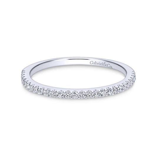 Gabriel & Co. 14k White Gold Contemporary Anniversary Wedding Band