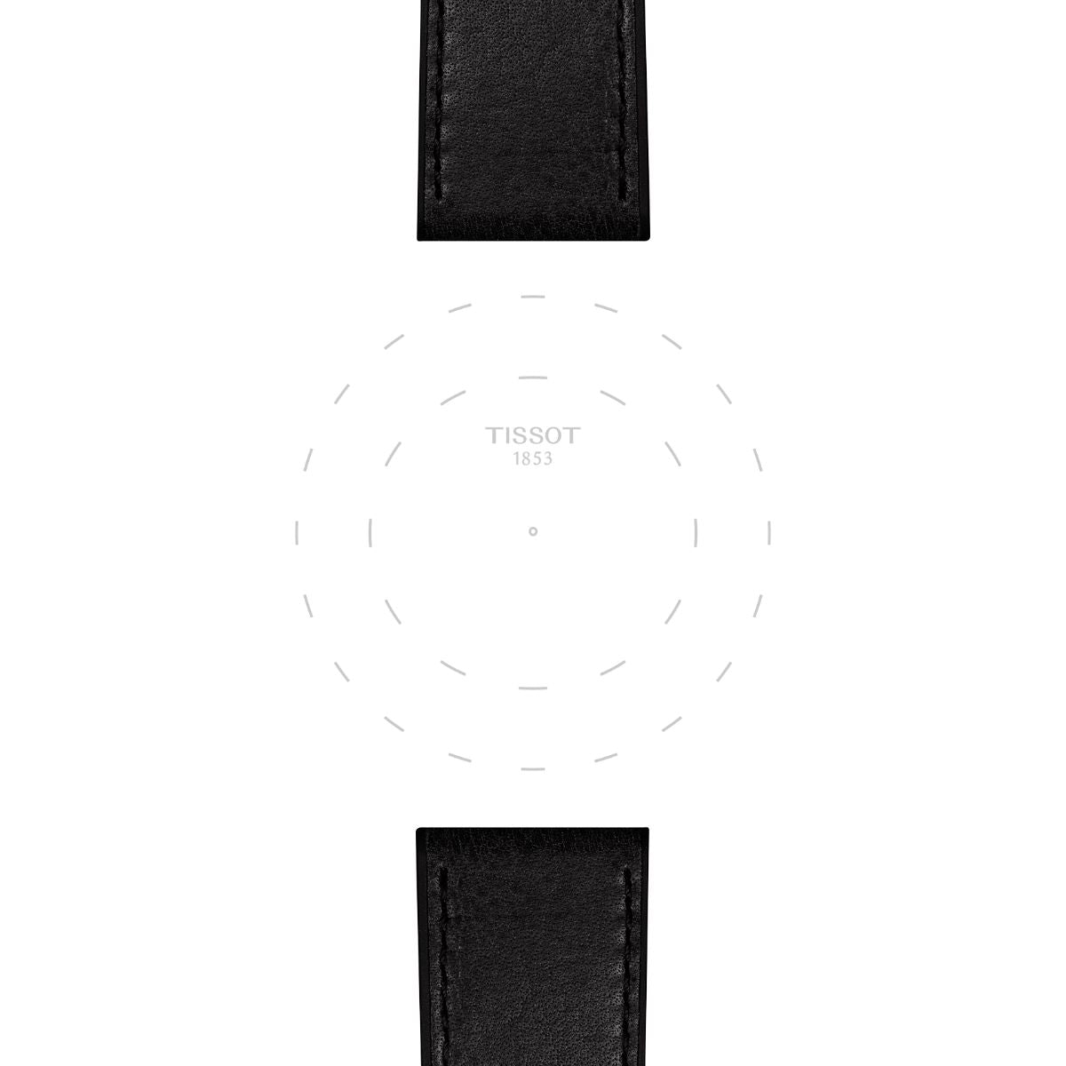 Tissot Official Black Leather Strap Lugs 23 Mm