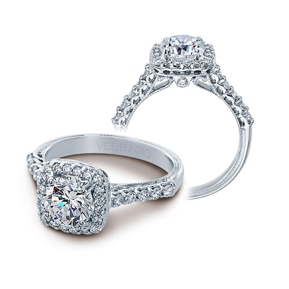 Verragio 14k White Gold 0.50ct Diamond Semi Mount Engagement Ring