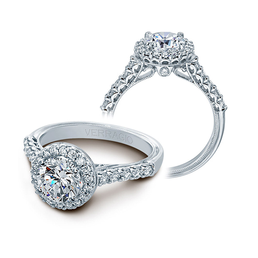 Verragio 14k White Gold 0.50ct Diamond Semi Mount Engagement Ring