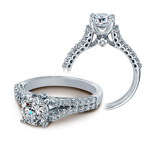 Verragio 14k White Gold 0.50ct Diamond Semi Mount Engagement Ring