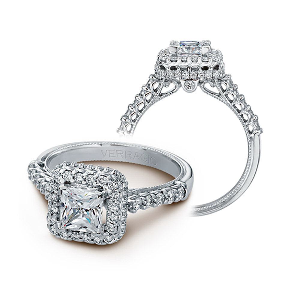 Verragio 14k White Gold 0.60ct Diamond Semi Mount Engagement Ring